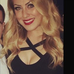 Bebe black bodycon dress Medium NYE